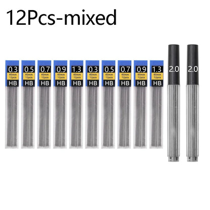 0.3 0.5 0.7 0.9 1.3 2.0Mm Mechanical Pencil Lead HB Refill Leads for Press Automatic Pencil Painting Supplies Student Stationary