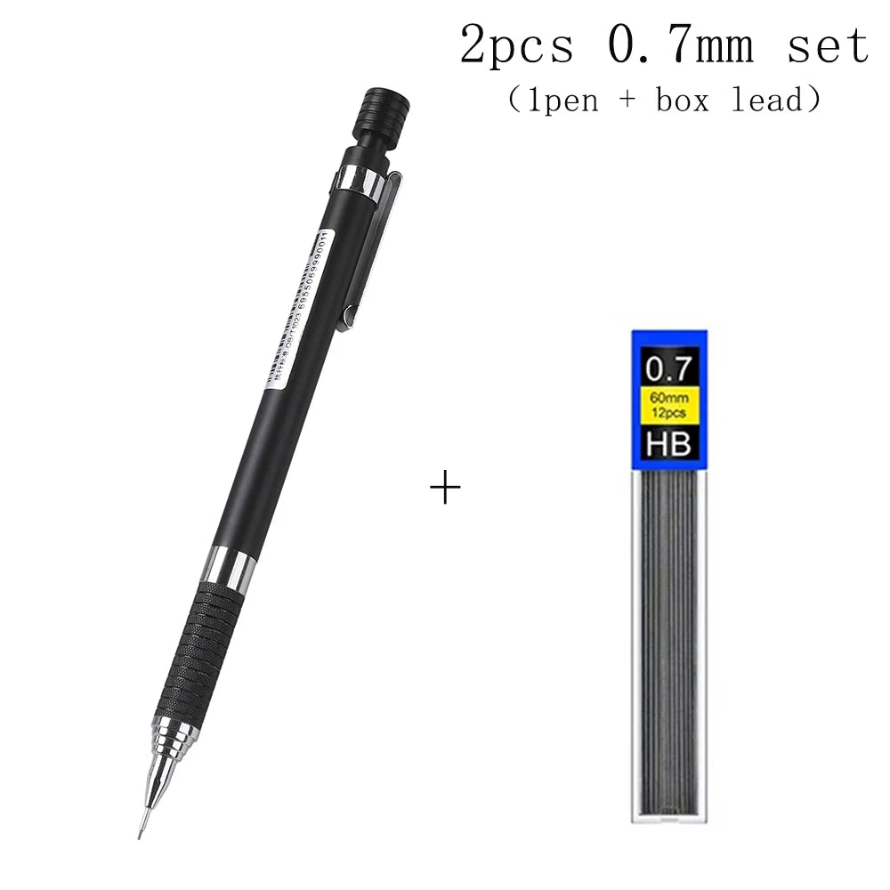 black  0.7mm set Color Mechanical Pencil Set 0.5/0.7 mm Smooth Writing