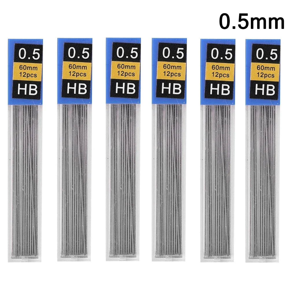 6Pcs-0.5mm Color Mechanical Pencil Lead Refills HB – 0.3 To 2.0 mm Sizes