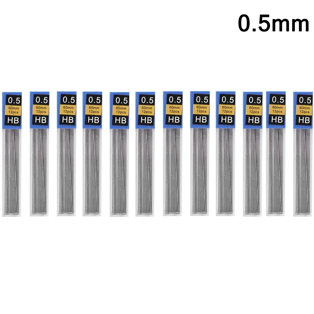 12Pcs-0.5mm Color Mechanical Pencil Lead Refills HB – 0.3 To 2.0 mm Sizes