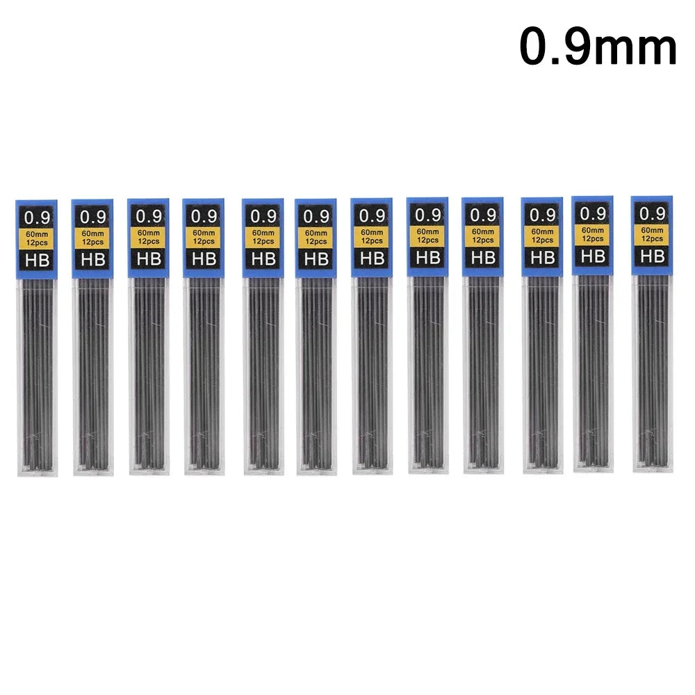 12Pcs-0.9mm Color Mechanical Pencil Lead Refills HB – 0.3 To 2.0 mm Sizes