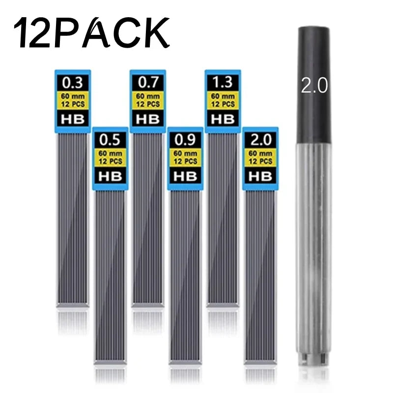 Mechanical Pencil Lead Refills HB – 0.3 To 2.0 mm Sizes