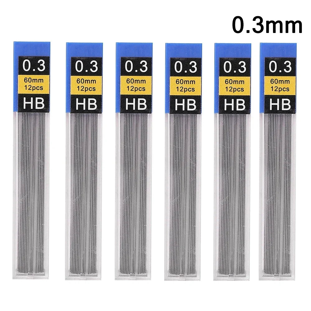 6Pcs-0.3mm Color Mechanical Pencil Lead Refills HB – 0.3 To 2.0 mm Sizes